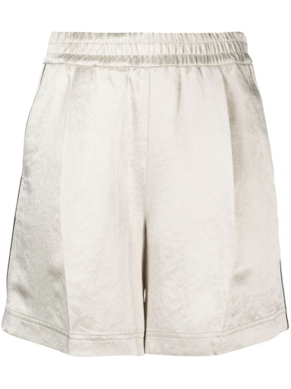 Helmut Lang satin finish Cotton Shorts Neutrals FARFETCH PH