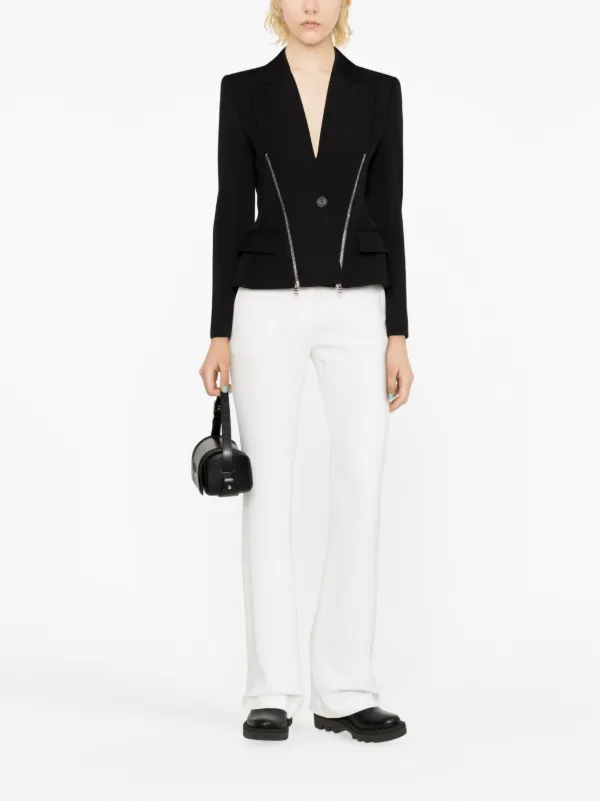 Alexander McQueen zip-embellished single-breasted Blazer