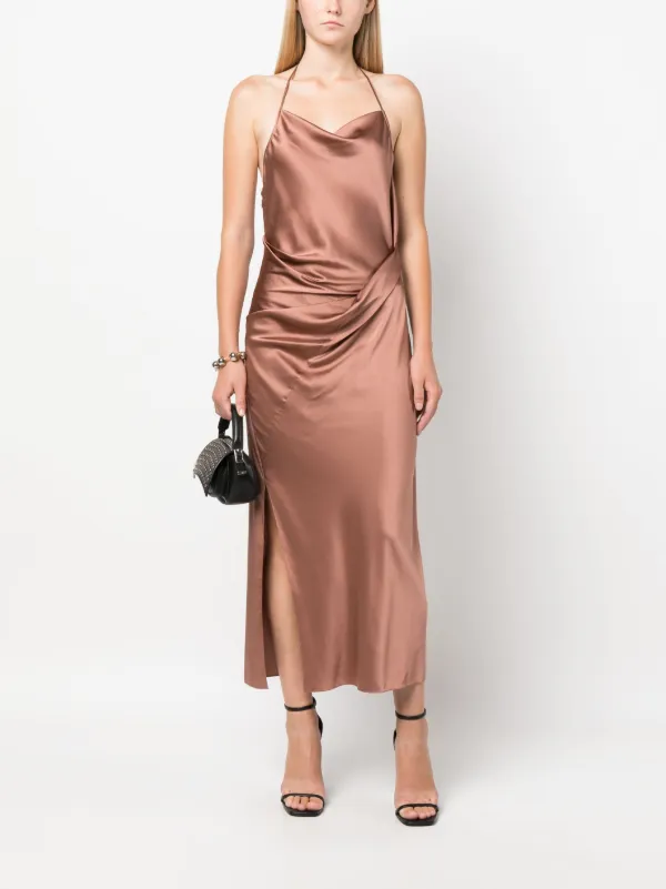 Helmut lang hotsell ruched satin dress