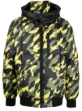 Moose Knuckles camouflage-print hooded bomber jacket - Yellow