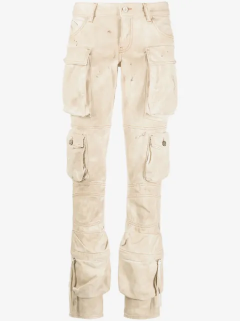 The Attico Essie marbled cargo pants