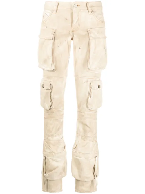 Pantalon cargo Essie à effet marbré - The Attico - Modalova