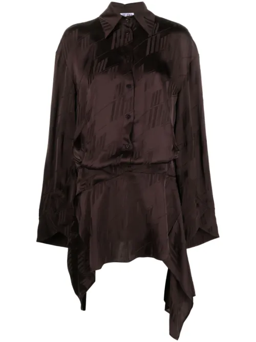 Robe-chemise Mischa à logo imprimé - The Attico - Modalova