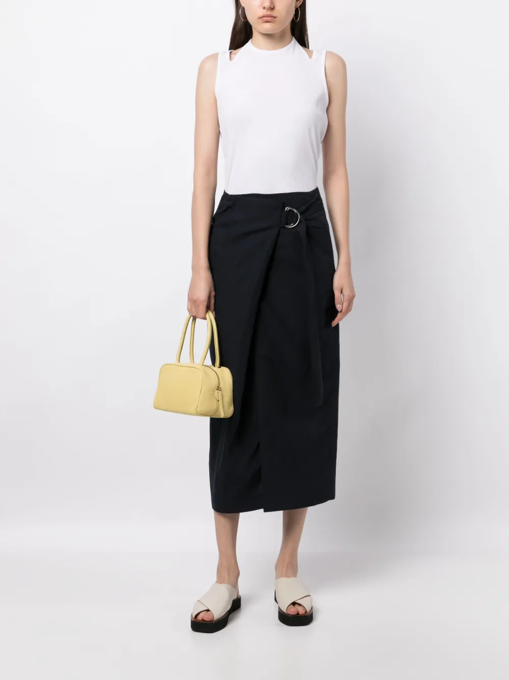 STUDIO TOMBOY D-ring belted wrap skirt - Blauw