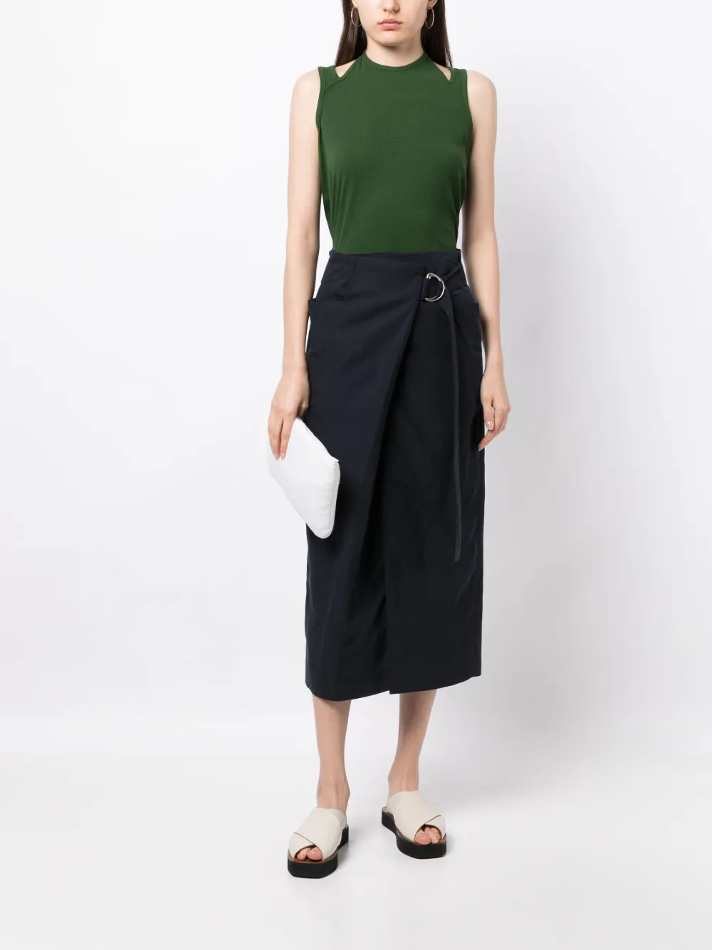 STUDIO TOMBOY ribbed-knit sleeveless top - Groen