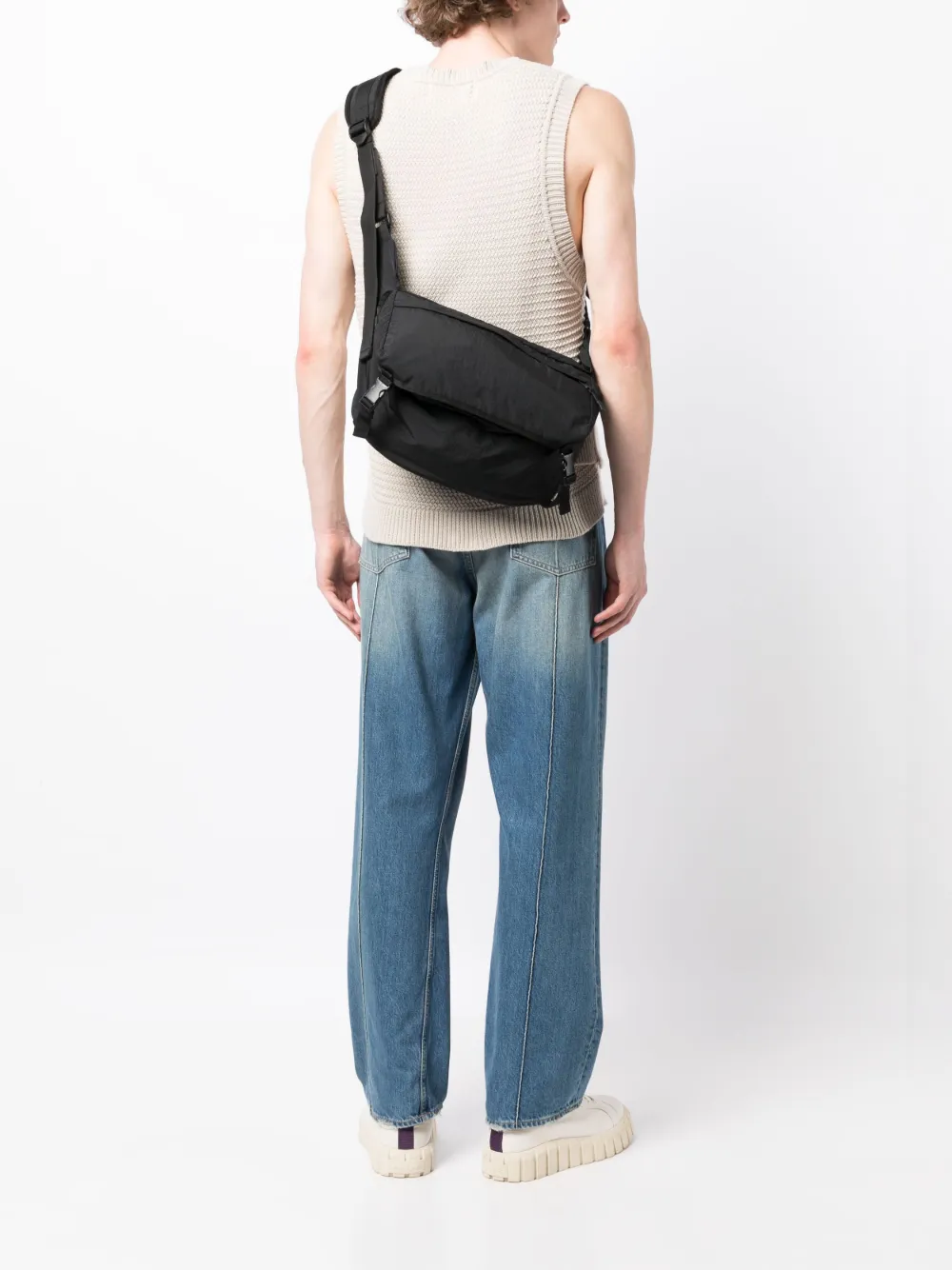 STUDIO TOMBOY adjustable messenger bag - Zwart