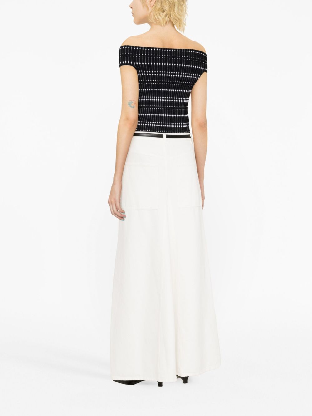 Alexander McQueen open-knit off-shoulder top Women