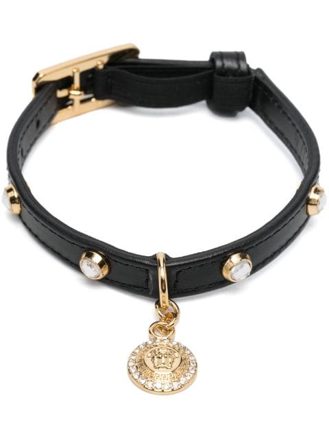 Versace Medusa-plaque dog collar