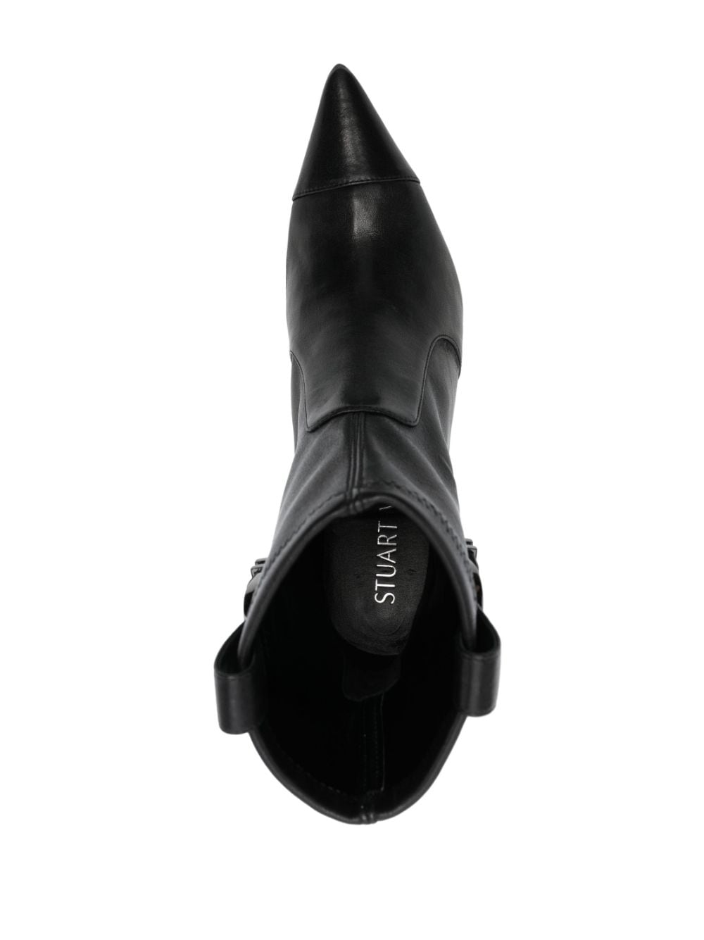 Shop Stuart Weitzman Stuart Maverick 85mm Leather Boots In Black