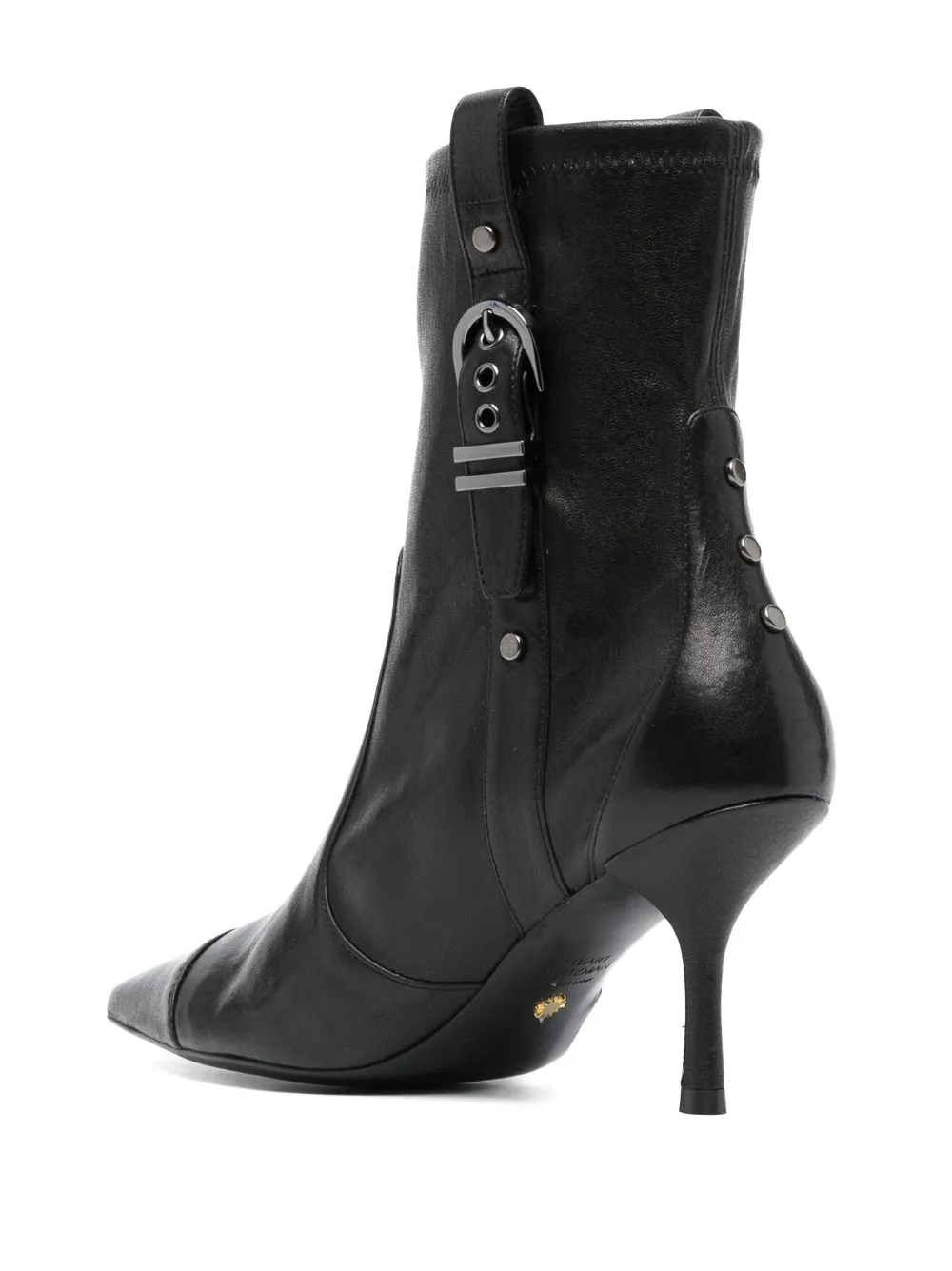 Shop Stuart Weitzman Stuart Maverick 85mm Leather Boots In Black