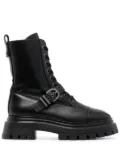 Stuart Weitzman Maverick Bedford Moto leather boots - Black