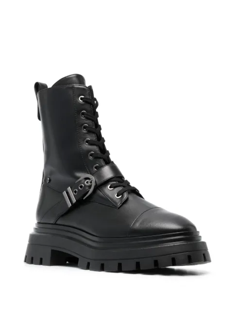 Stuart Weitzman Maverick Bedford Moto leather boots SF022MAVERICKBEDFORDBOOTIESMO - 1