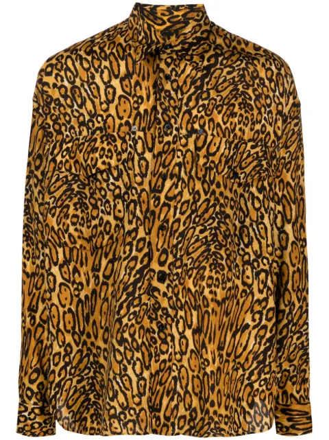 Moschino leopard-print long-sleeve shirt