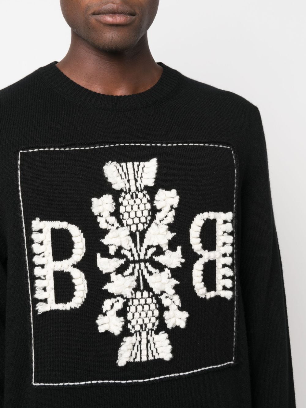 Shop Barrie 3d-knit Cashmere Jumper In Black