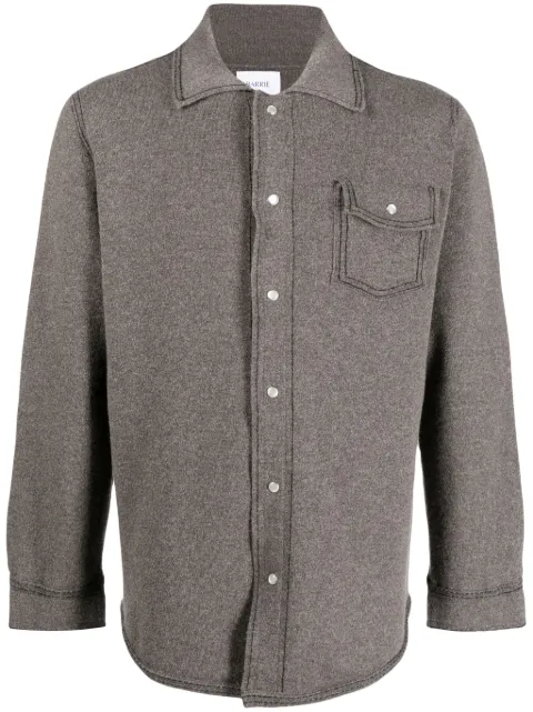 Barrie sobrecamisa de cachemira con bolsillos y solapa