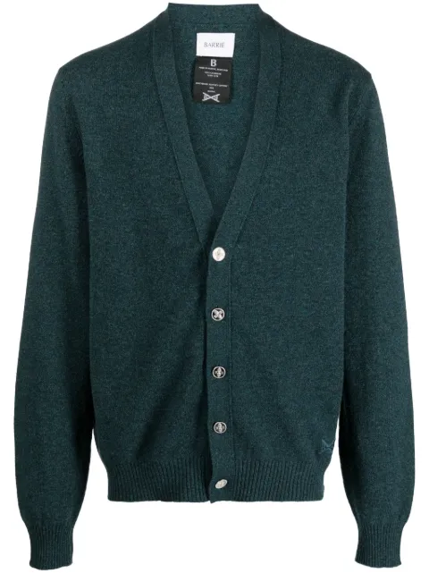 Barrie B Label logo-embroidered cashmere cardigan