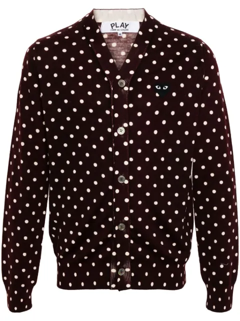Comme Des Garçons Play cárdigan con estampado de lunares
