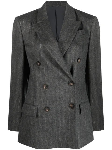 Brunello Cucinelli striped double-breasted blazer