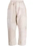 By Walid Gerald linen cropped pants - Neutrals