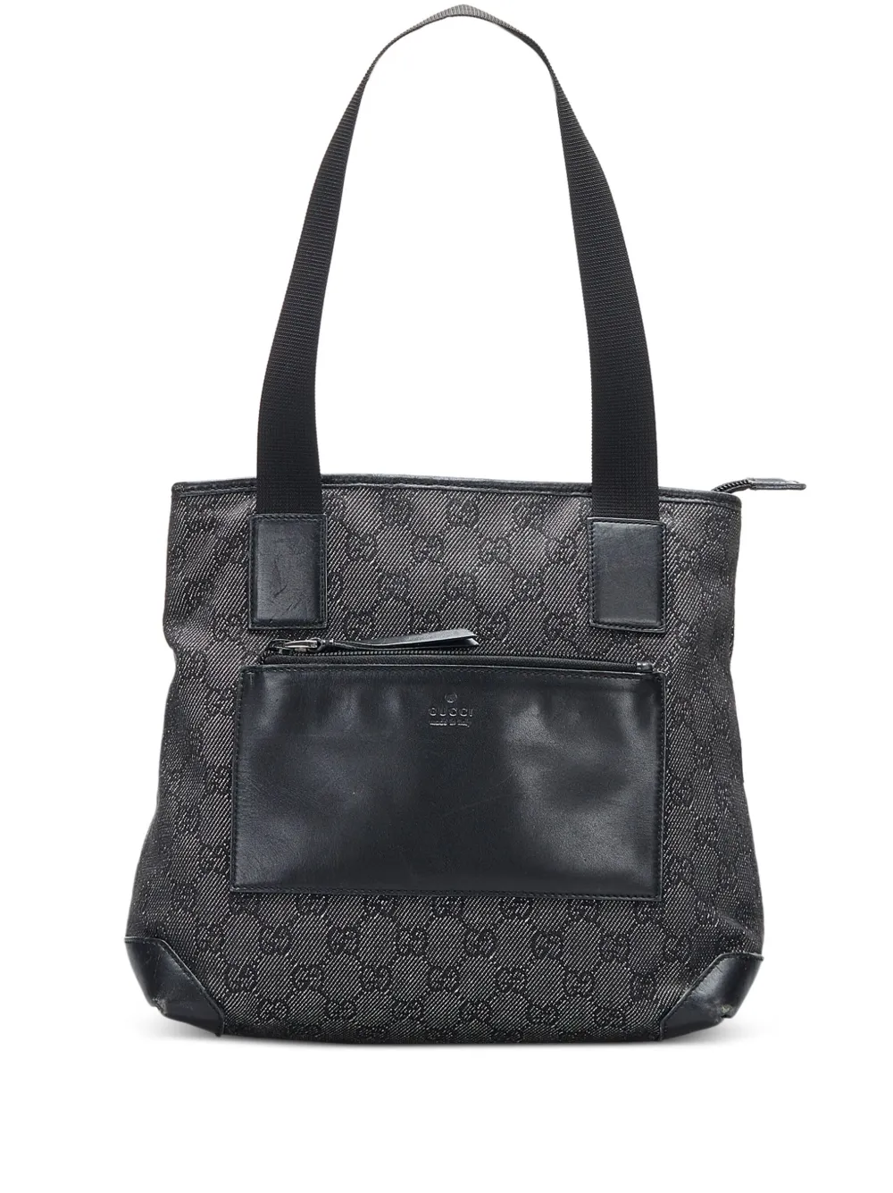 Pre-owned Gucci Gg Canvas Tote Bag In 黑色