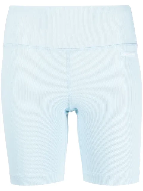 Sporty & Rich logo-patch ribbed biker shorts