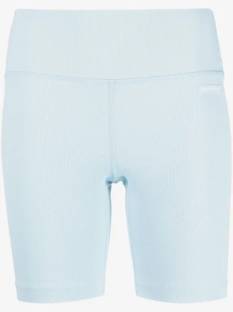 Sporty & Rich logo-patch ribbed biker shorts