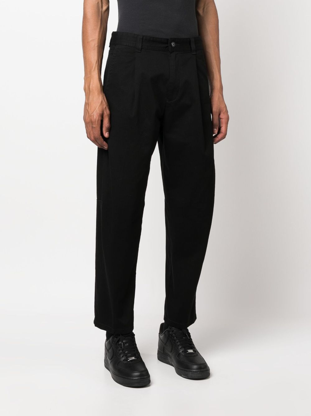 Shop Diesel P-aurthur Carrot Trousers In Black