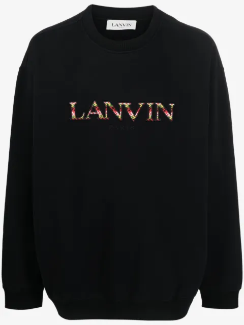 Lanvin embroidered logo crew neck sweatshirt