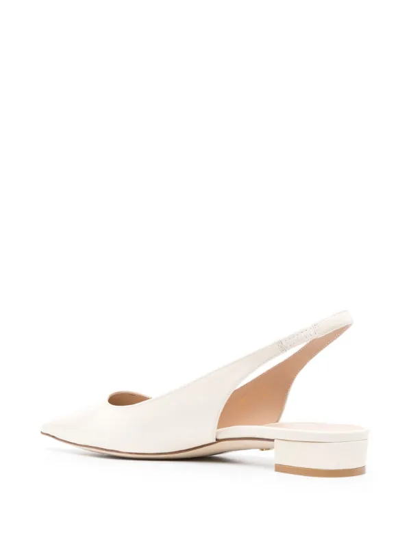 Stuart Weitzman Slingback Leather Ballerina Shoes Farfetch