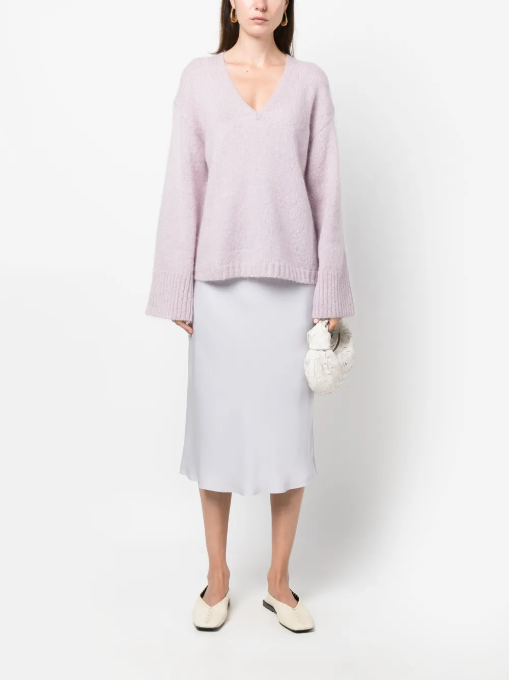 By Malene Birger V-neck wool jumper - Paars