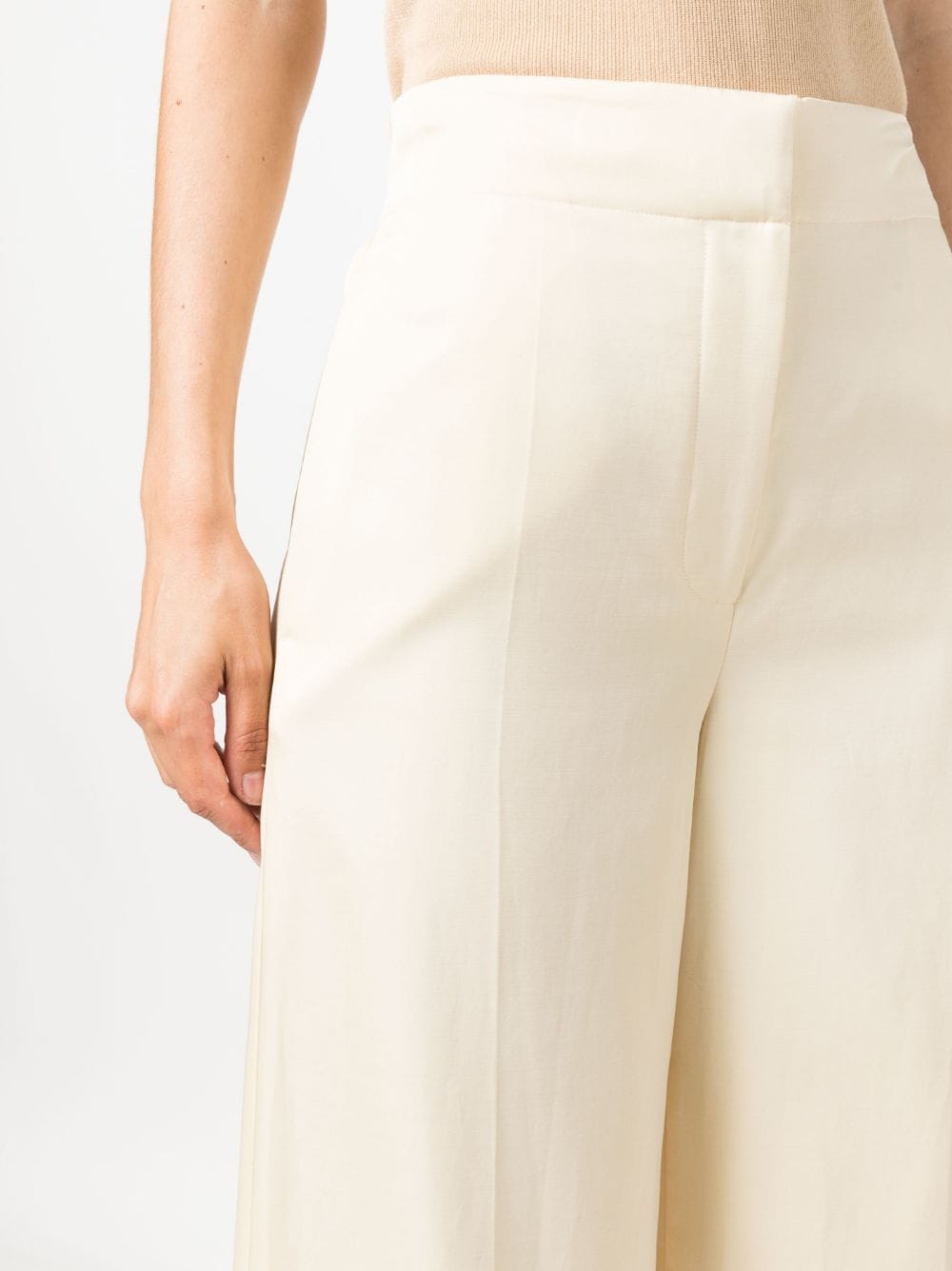 Shop Joseph Thurlow Cropped Trousers In Neutrals