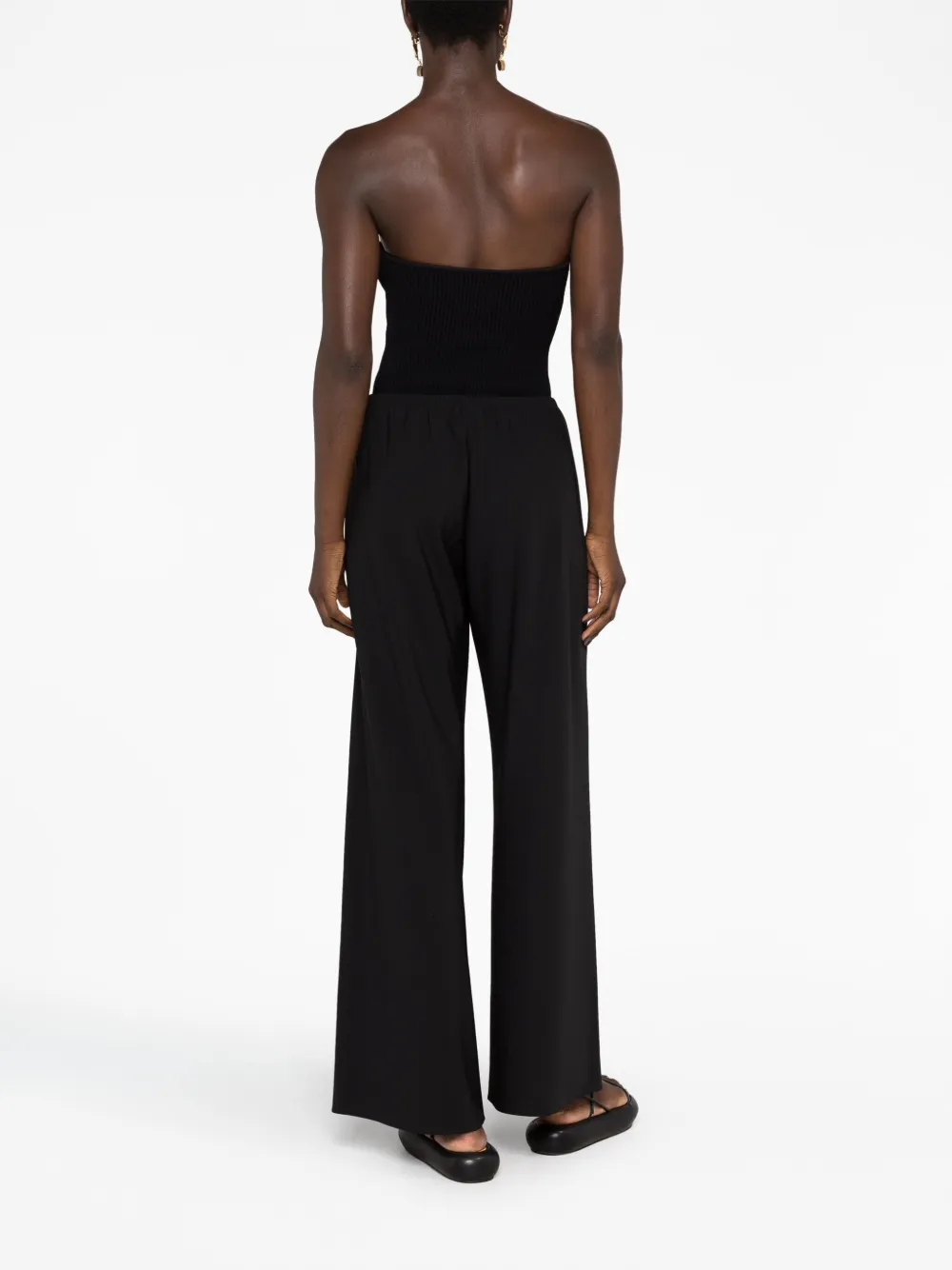 The Row Gala broek met wijde pijpen Zwart