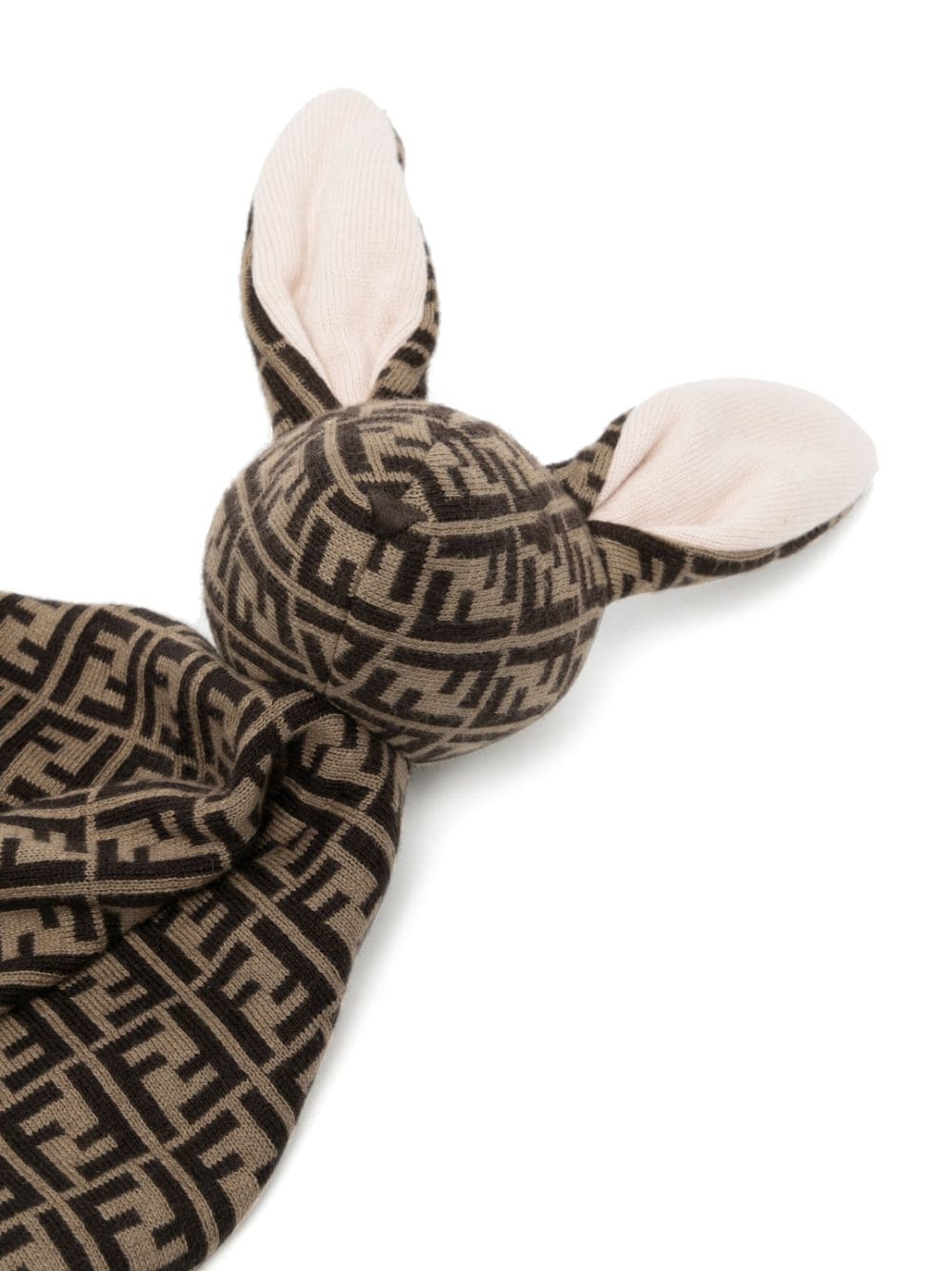 Shop Fendi Monogram-print Bunny-detail Comforter In Brown
