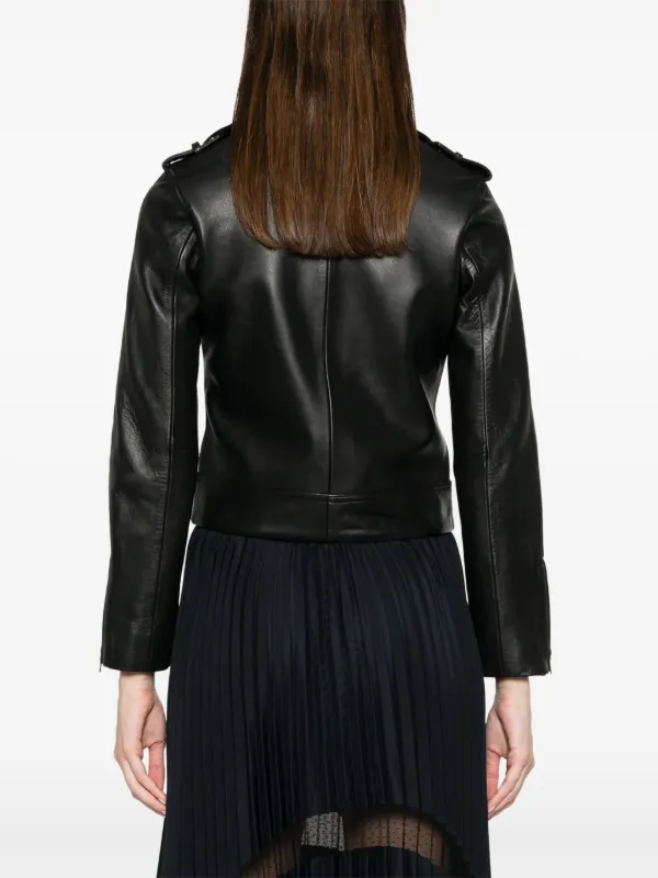 claudie pierlot ブラック レザーライダー スジャケット M claudie pierlot ブラック レザーライダー スジャケット M 【公式通販】