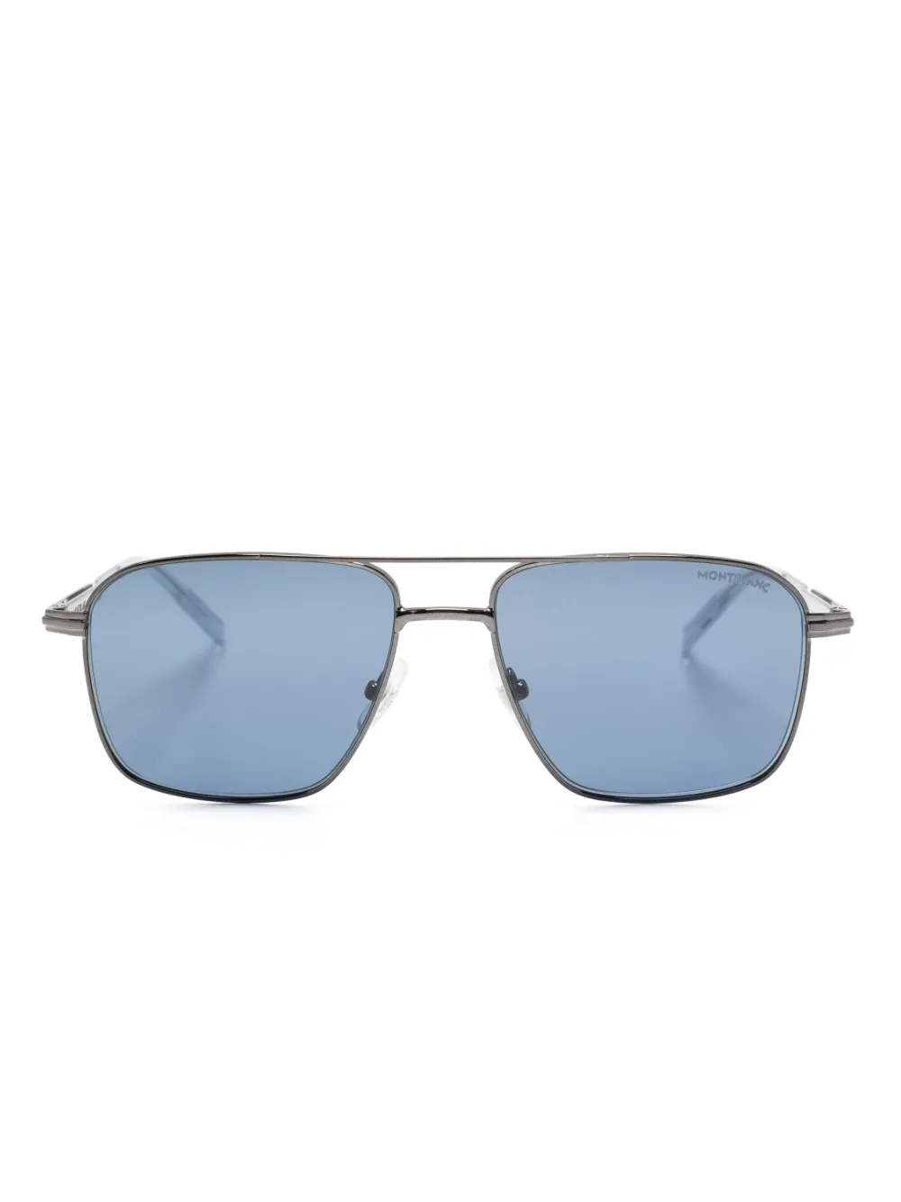 Montblanc double-bridge square-frame sunglasses | Silver | Image 1