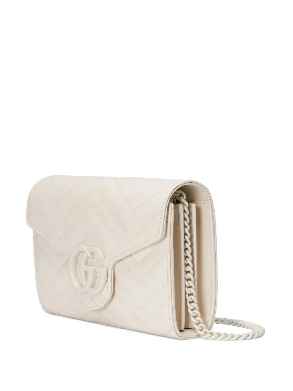 GG Marmont mini bag in white leather