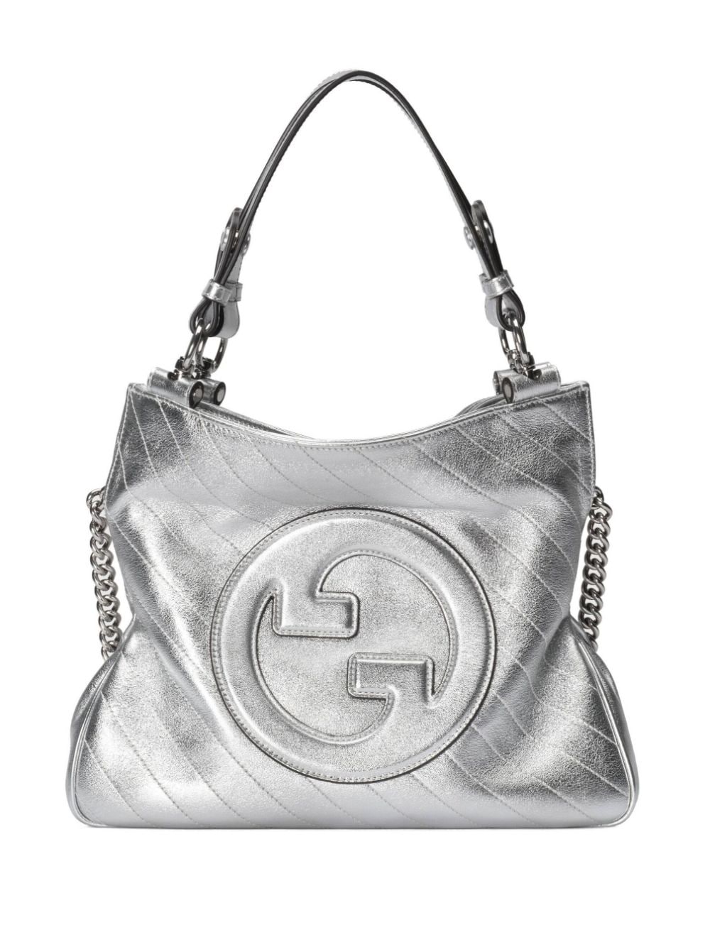 Gucci Interlocking G Shoulder Bag In Silver
