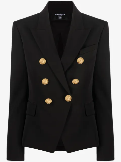 Balmain blazer en laine à boutonnière croisée 