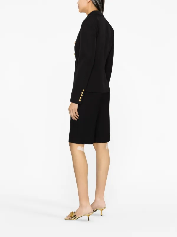 BALMAIN レザーシャツ　ブラック　レディース　11号（Lサイズ相当） BALMAIN バルマン サイズ:44 W5HC844D184 クラシックバイカー