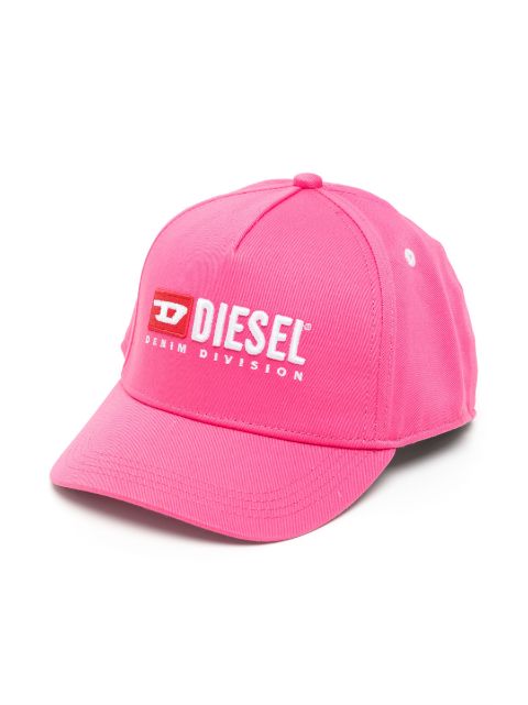 Diesel Kids logo-embroidered cotton cap