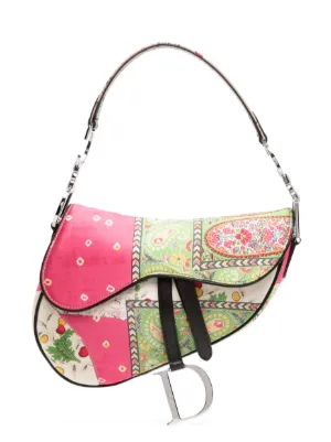 Dior print saddle on sale bag