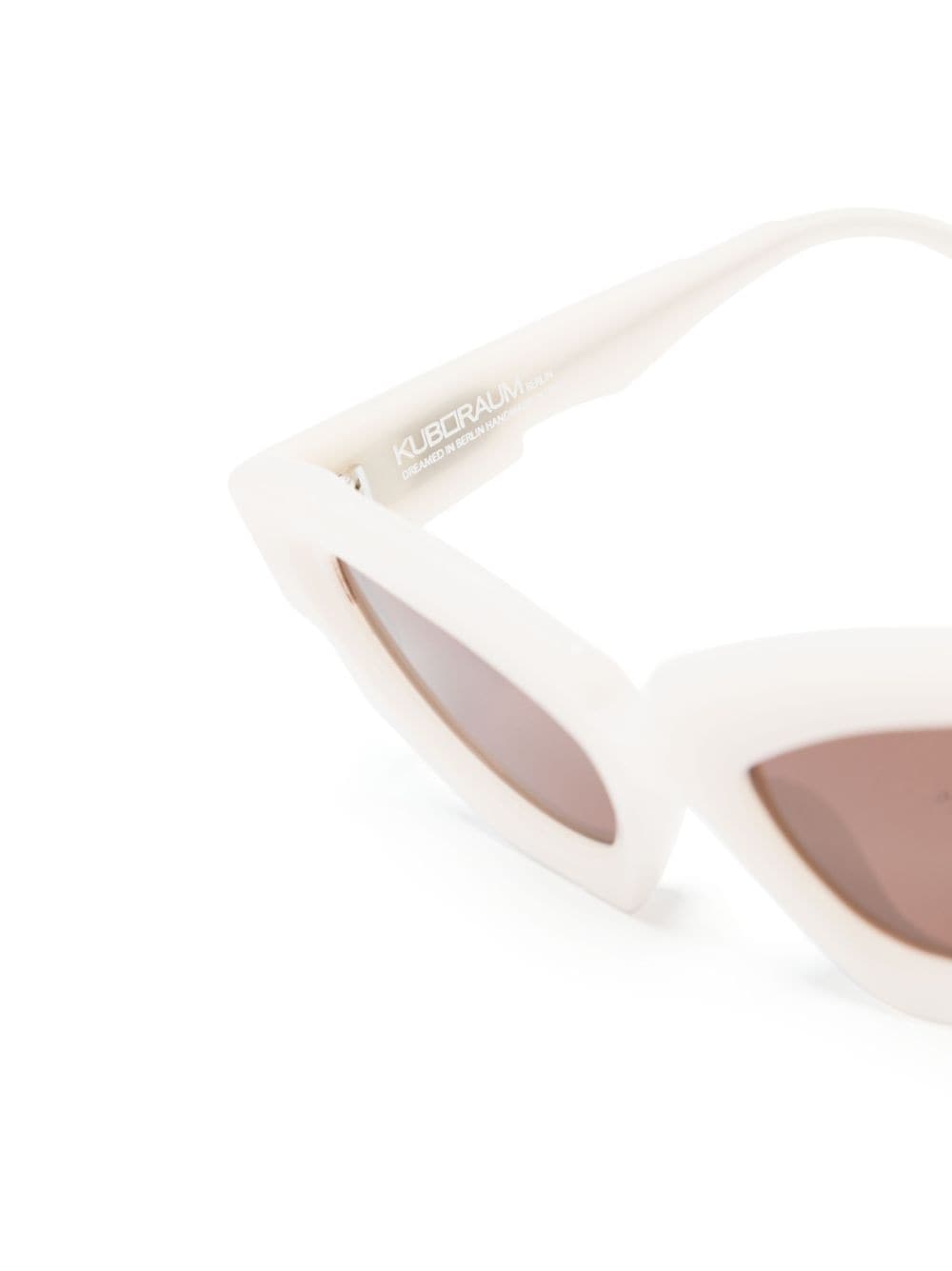 Shop Kuboraum Cat Eye-frame Tinted Sunglasses In White