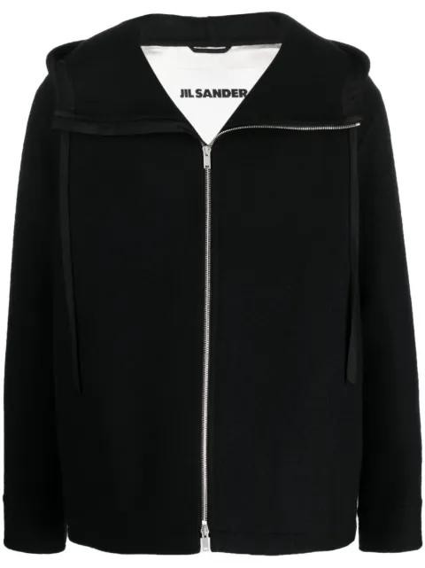 Jil Sander virgin-wool hooded jacket