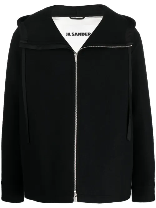 Veste en laine vierge à capuche - Jil Sander - Modalova
