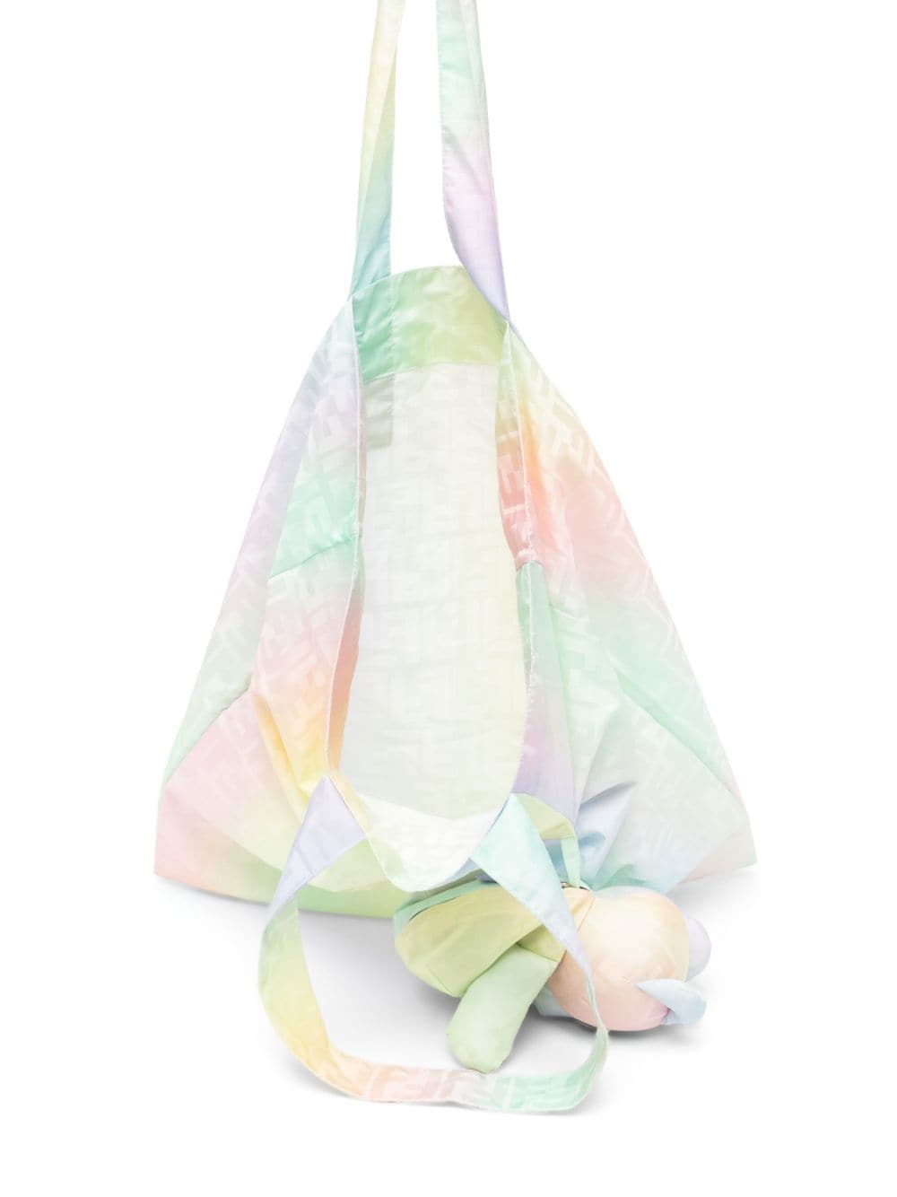 Shop Fendi Monogram-print Bear-detail Tote Bag In Multicolour