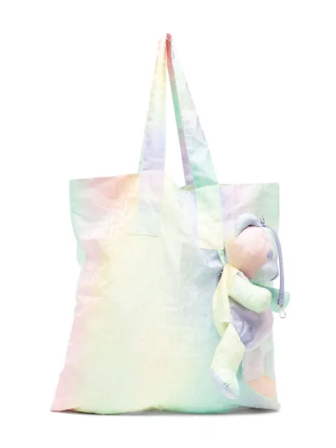 Fendi Kids 모노그램 프린트 베어 디테일 토트 백