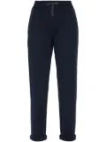 Brunello Cucinelli elasticated straight trousers - Blue