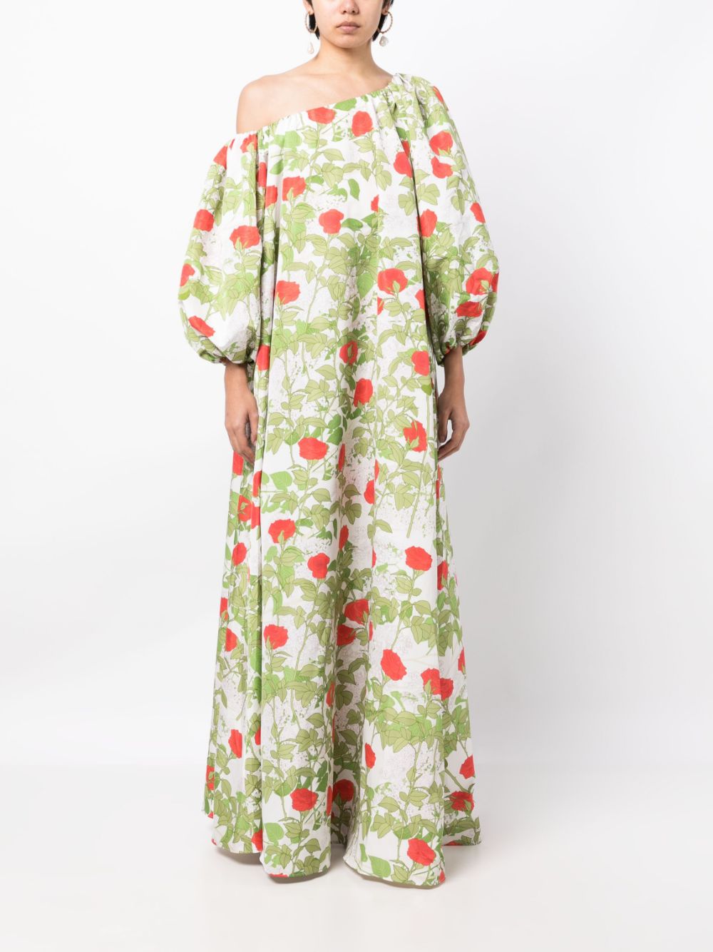 Bernadette Nathalie floral-print maxi dress - Wit