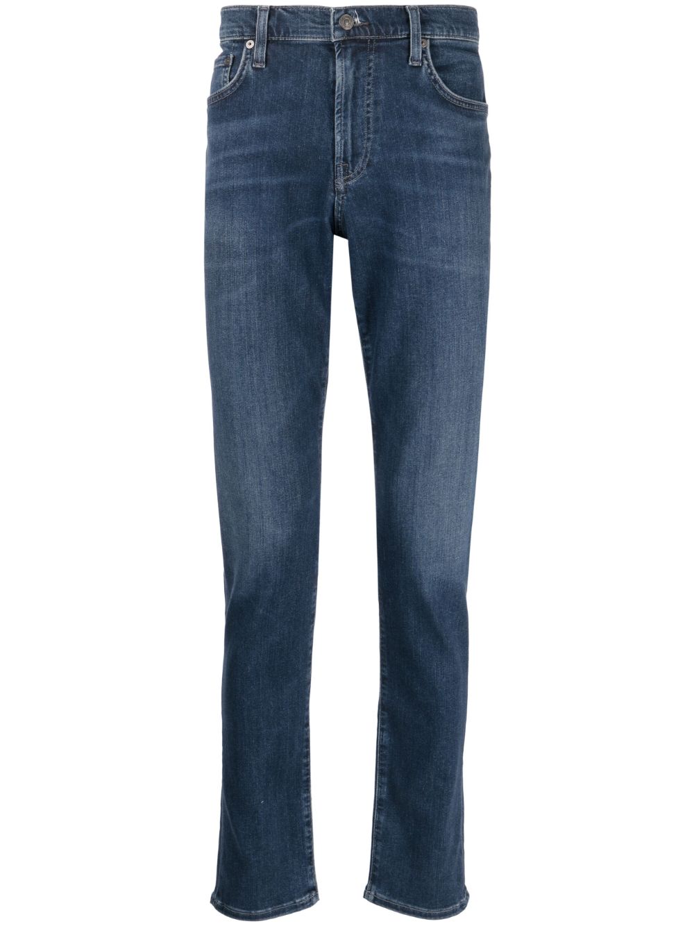 Shop Citizens Of Humanity Low-rise Slim-cut Jeans In Blue
