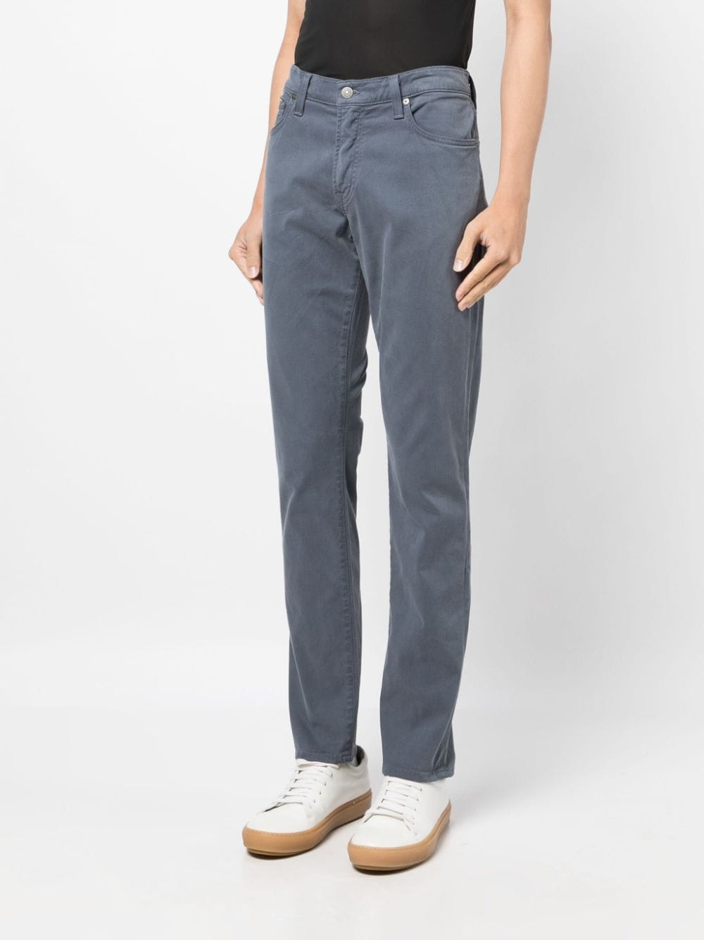 Shop Citizens Of Humanity Mid-rise Slim-fit Trousers In Blue